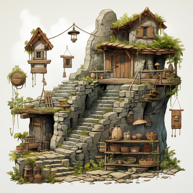 Stairs Game Assets