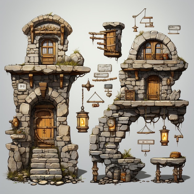 Stairs Game Assets