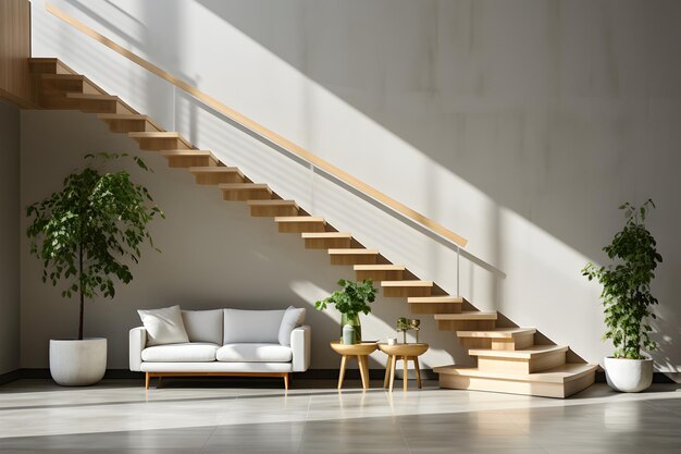 Stairs in the interior of the house or office generated AI
