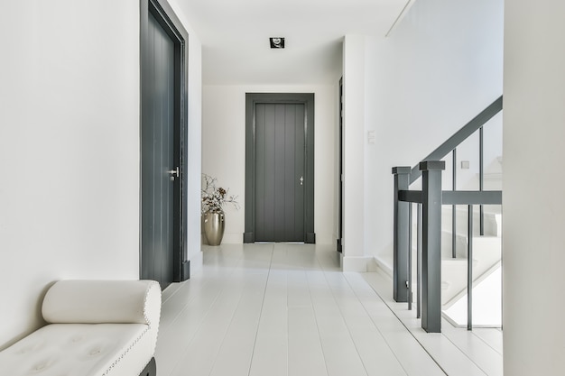 Stairs in the luxury hallway looking elegance