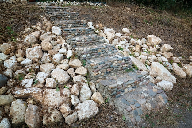 Stairs made of natural stone