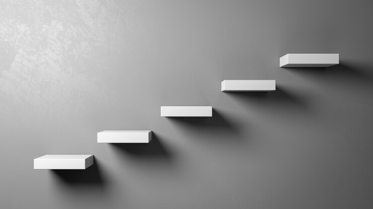 Photo stairs steps against the wall