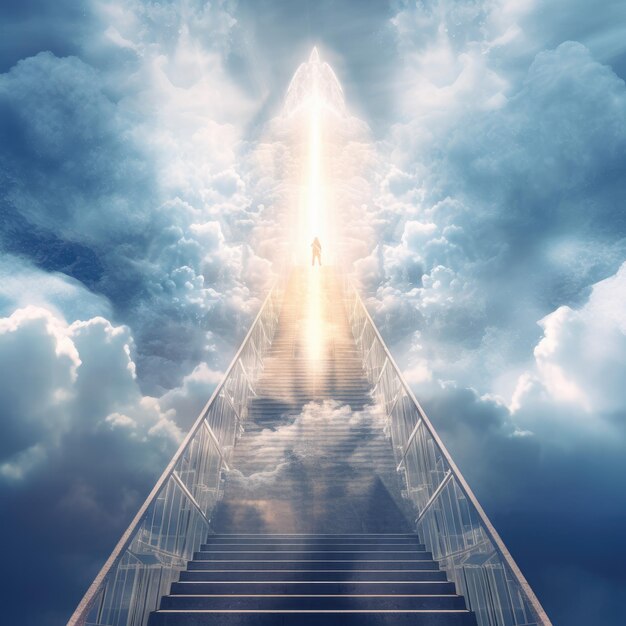 Photo stairs towards the heavens