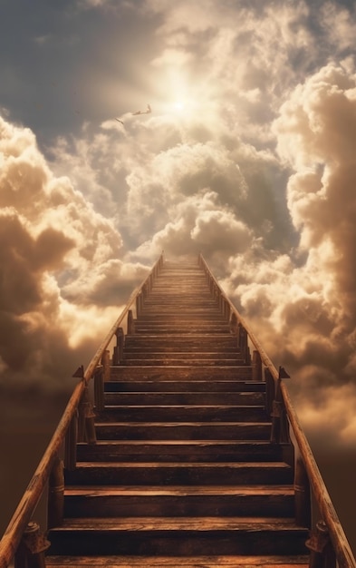 Photo stairs towards the heavens