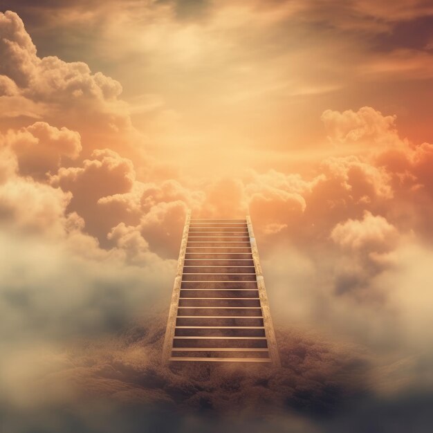 Photo stairs towards the heavens