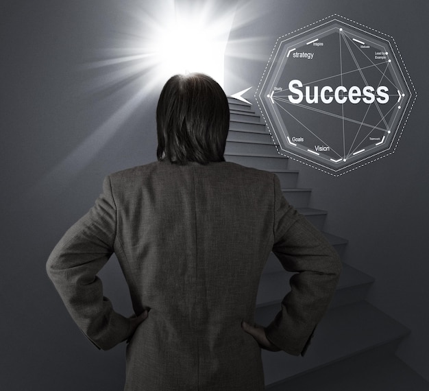Фото Лестница к успеху как бизнес-концепция