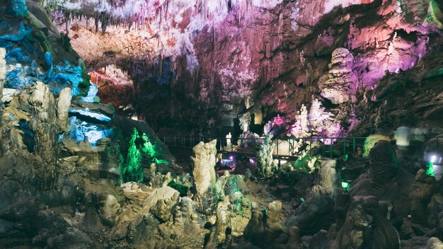 stalagmites and stalagmites caves