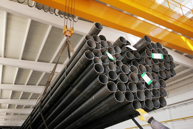 Stalen buizen in de fabriek