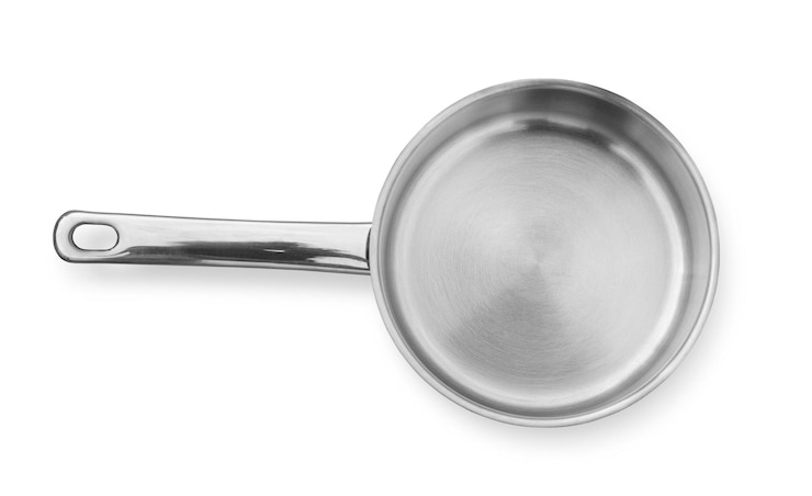 Foto stalen pot bovenaanzicht