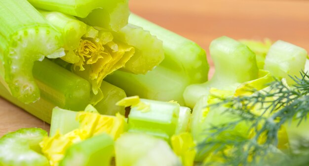 Stalks of celery and fennel