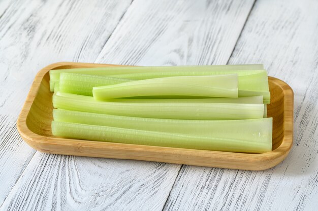 Stalks of leaf celery