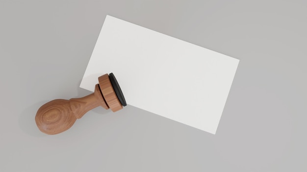 stamp and blank sheet for mockup