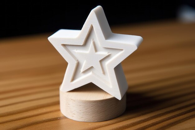 Stamp star decoration