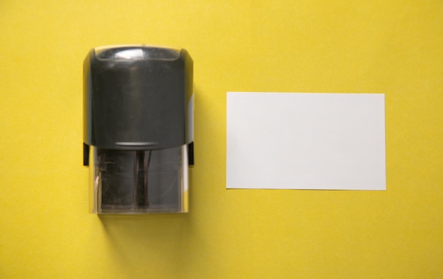 Stamp with a empty business card