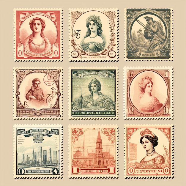사진 우표 의 역사 옛 우편 의 유물 들