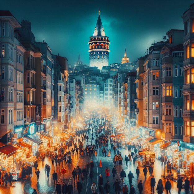 Stanbul stad galatabrug galata