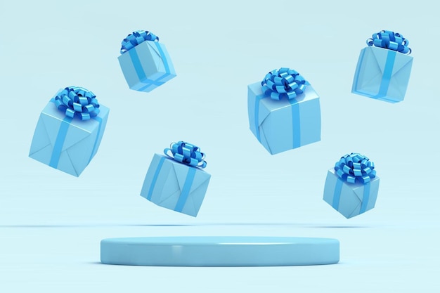 stand and gift box for blank product presentation