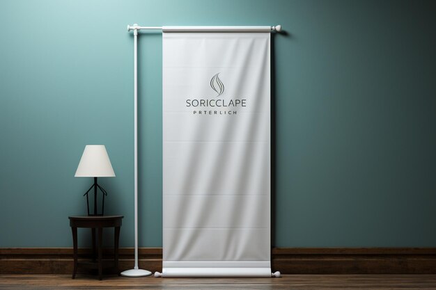 Stand roll banner mockup gewoon wit