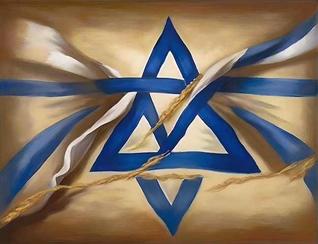 이스라엘의 추상적인 발과 함께 서십시오.