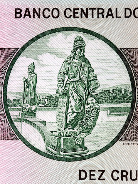 Standbeeld van Daniël de Profeet van oud Braziliaans geld