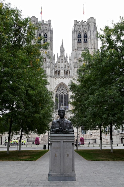 Standbeeld van Koning Boudewijn I in Brussel