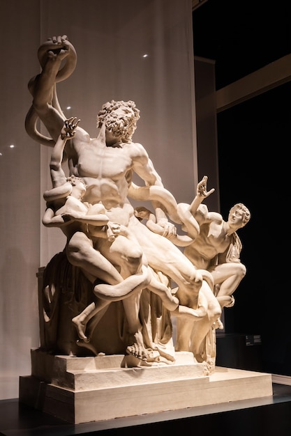 Standbeeld van Laocoon en zijn zonen beroemde oude scultures Eigendom Vaticaans museum