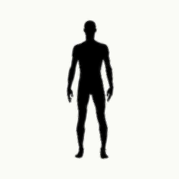 standing man halftone design
