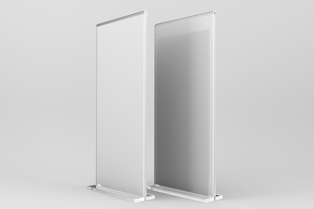 Standing Menu Boards Left Side In White Background