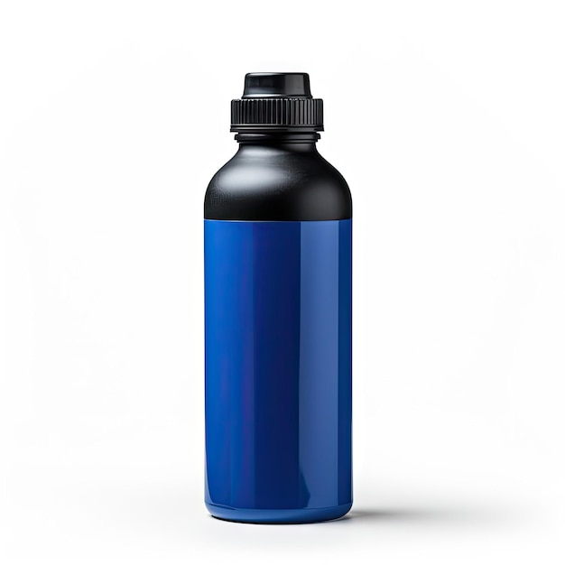 standing plastic water bottle with mockup