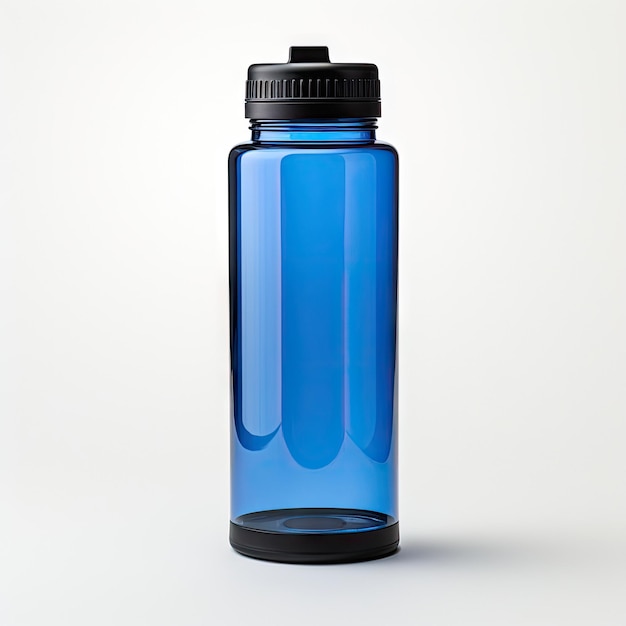 standing plastic water bottle with mockup