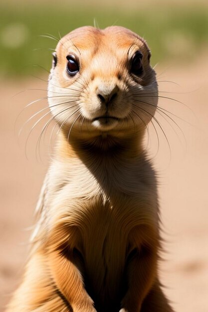 Photo standing prarie dog