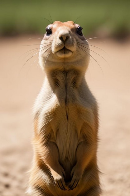 Photo standing prarie dog