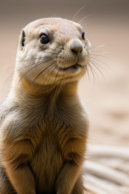 Photo standing prarie dog