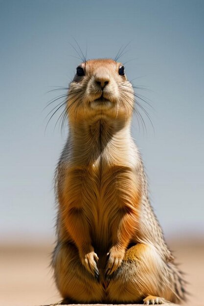 Photo standing prarie dog