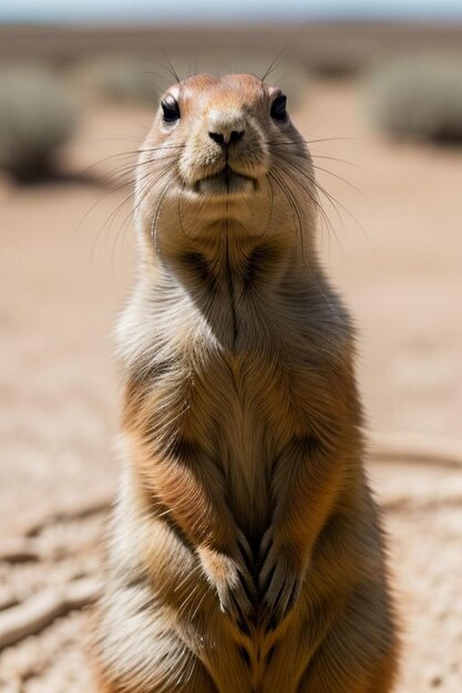 Photo standing prarie dog