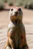 Photo standing prarie dog