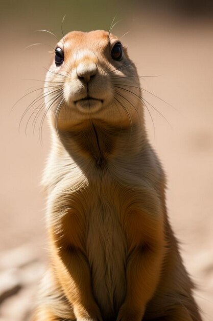 Photo standing prarie dog