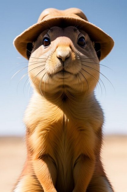 Photo standing prarie dog