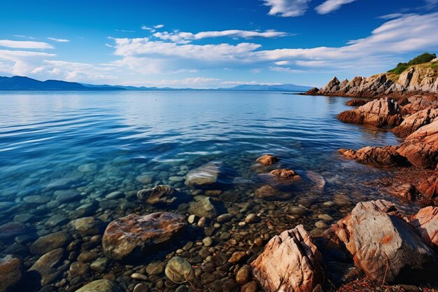 Standing on a Rocky Beach Ground Beneath