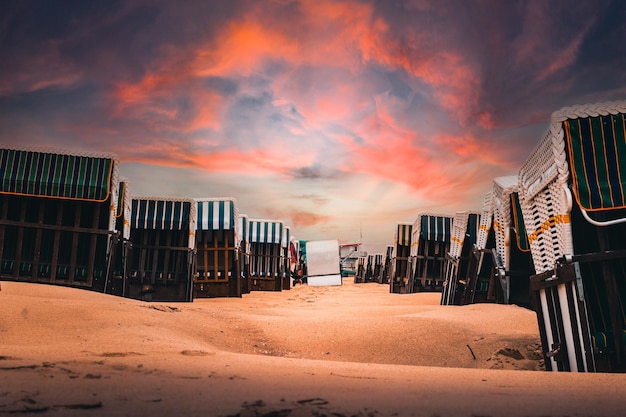 Foto standkörbe am meer