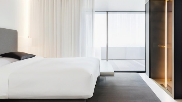 Stap in een wereld van ingetogen luxe in ons minimalistische hotel waar het ontwerp schoon is
