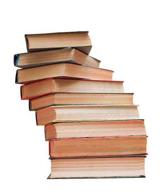 stapel boeken geïsoleerd op een witte achtergrond