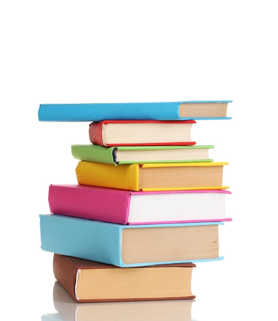 Stapel boeken geïsoleerd op wit
