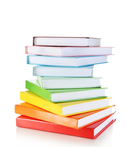 Stapel boeken geïsoleerd op wit