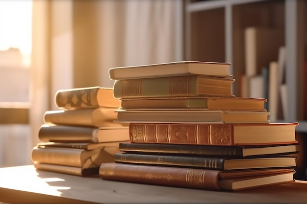 stapel boeken met bovenaan de woordbibliotheek