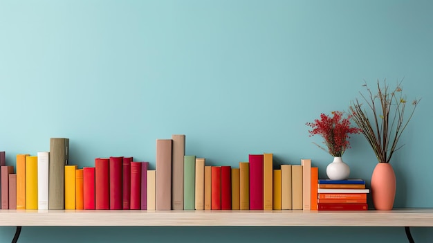 Stapel boeken op minimalistische achtergrond of voorraad boeken voor de achtergrond van de wereldboekendag