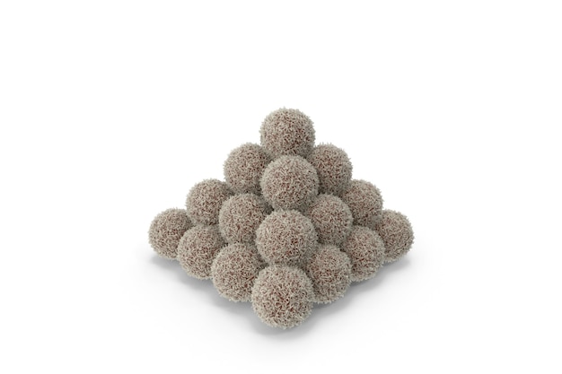 Stapel Chocolade Ballen Met Kokos