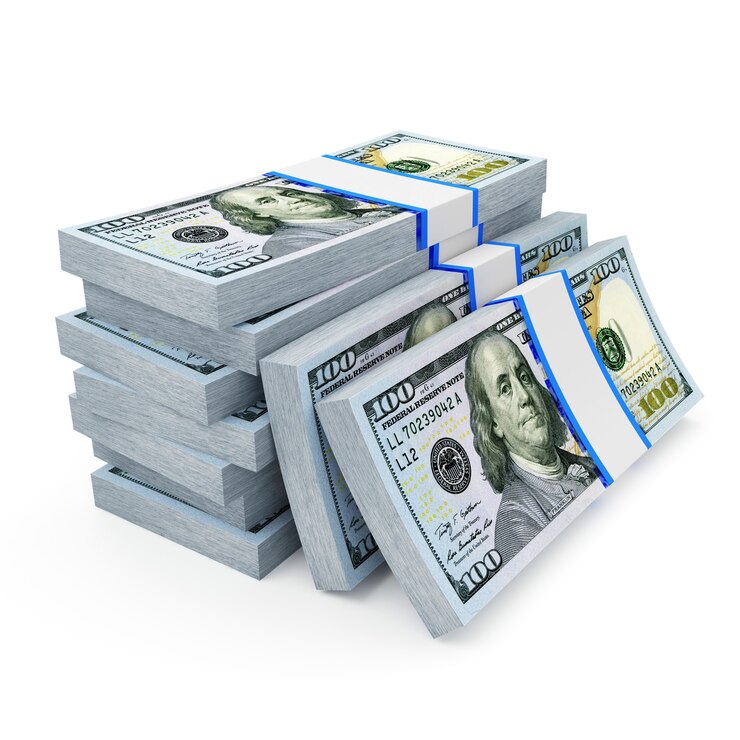 Foto stapel dollarbiljetten
