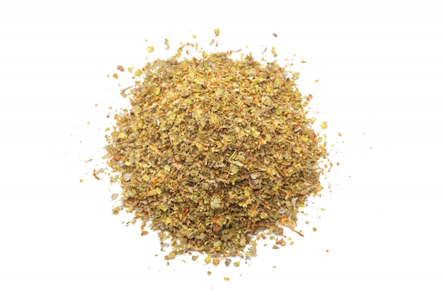 Stapel gedroogde oregano