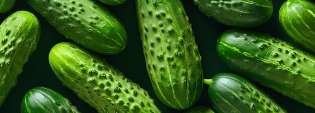 Stapel groene komkommers